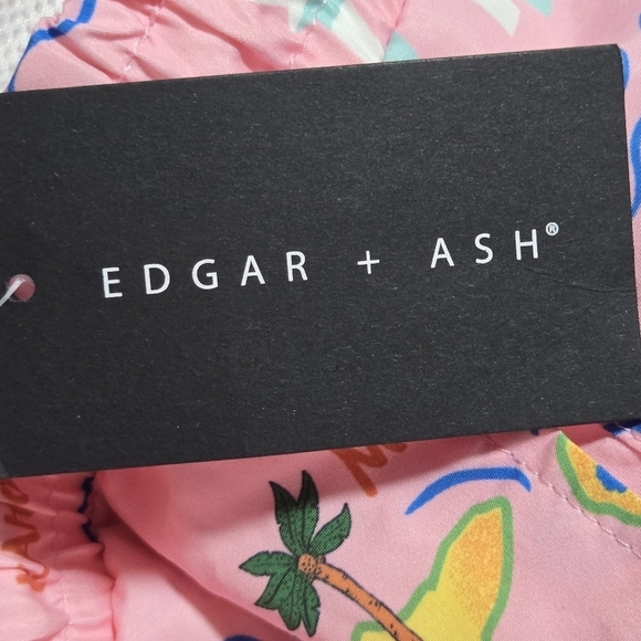 Edgar + Ash Men's Colorful Pink Hawaii Swim Trunks Shorts Size Large - Picture 8 of 9